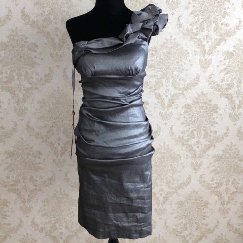 BNWT May Queen one shoulder cocktail dress